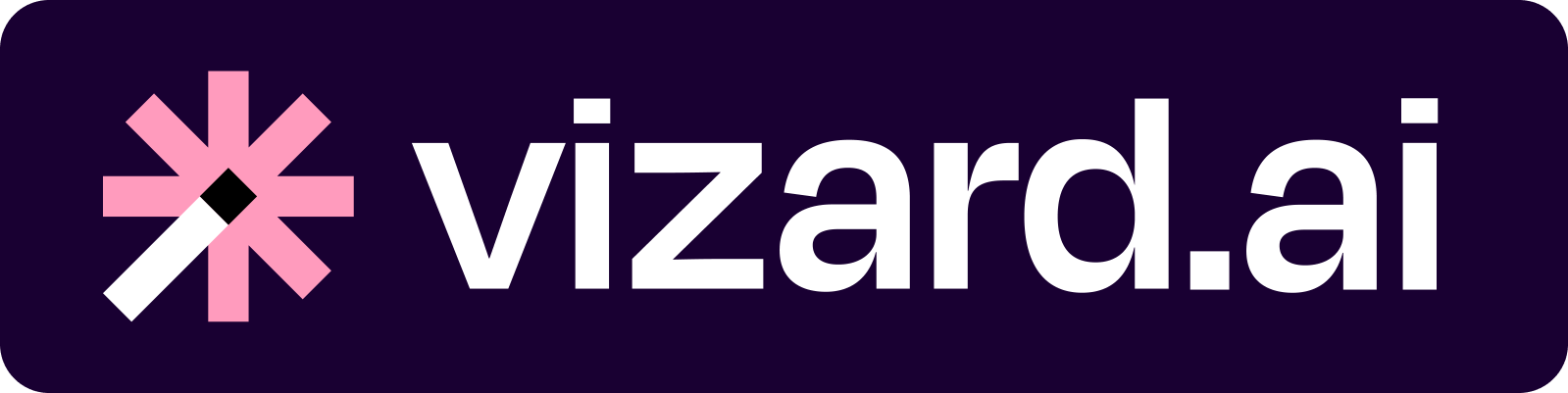 Vizard AI video editor brand logo on a dark background