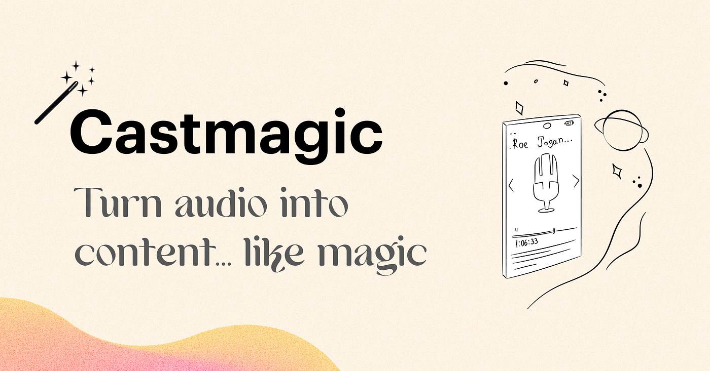 Castmagic turns podcast audio and video recordings into written content
