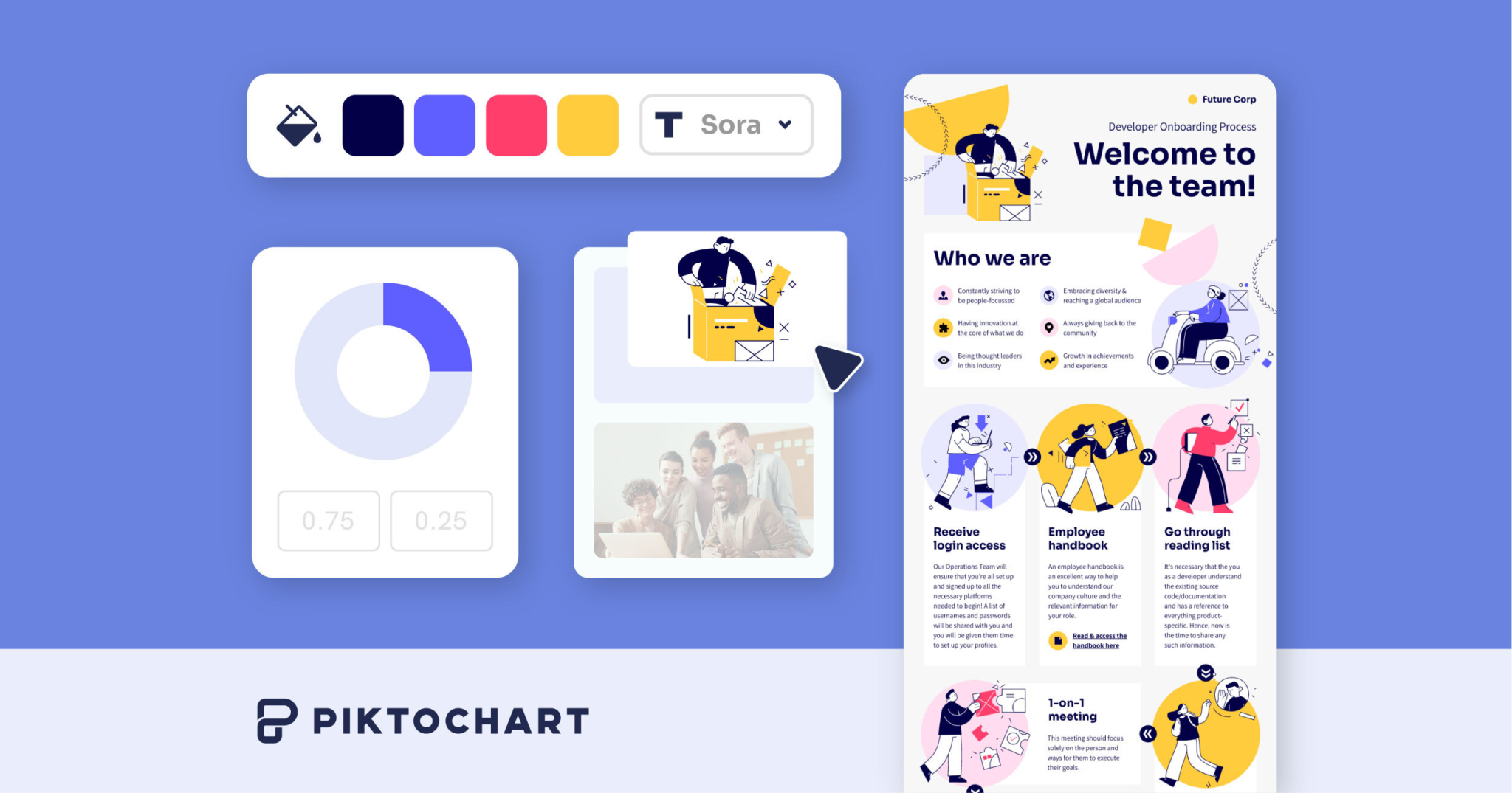 Piktochart infographic editor interface