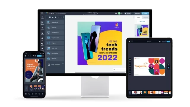 Visme presentation and visual content editor