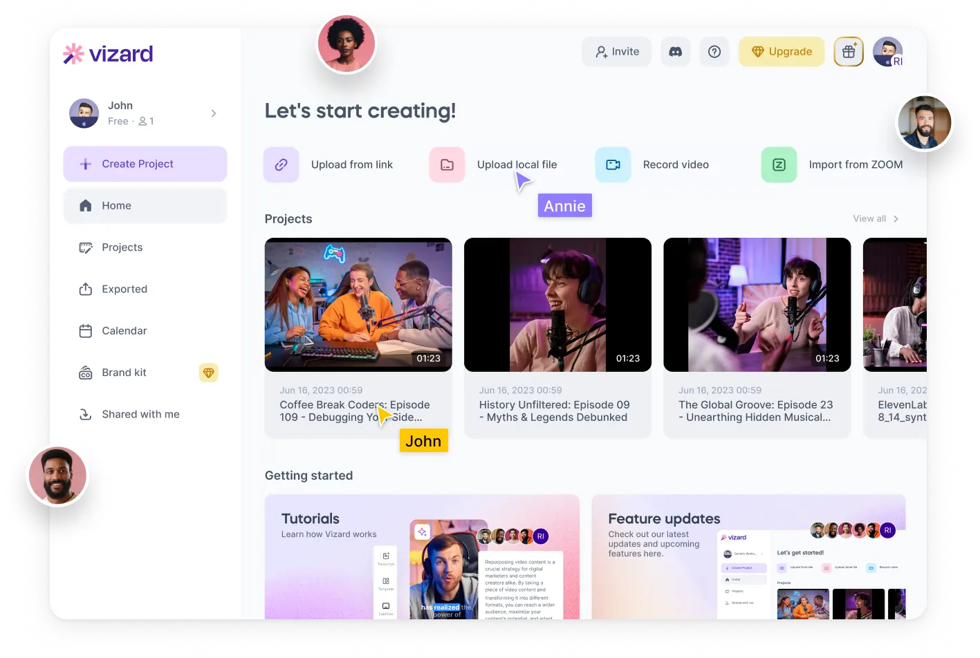 Uploading a video to Vizard AI to create YouTube Shorts